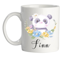 Mok met naam en safari dier